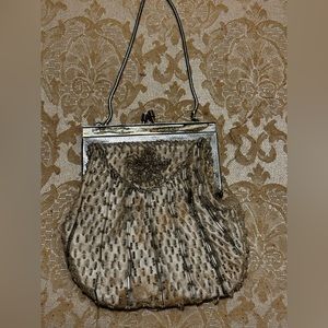 1950s Antique hand beaded luxury purse.